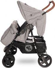 Дитяча коляска для двійні Lorelli Twin STEEL Grey (10020072184)